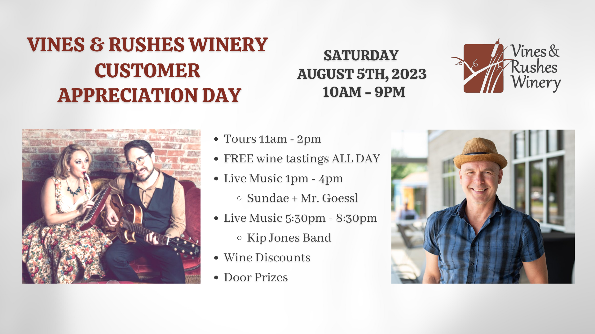 Events — Vines & Rushes Winery