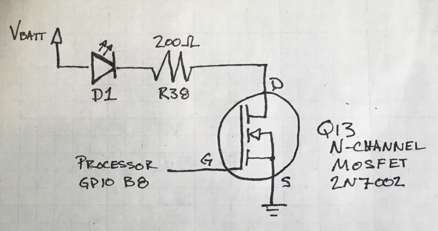 Figure 2-5: Quick sketch of the schematic for BB-8’s taillight.