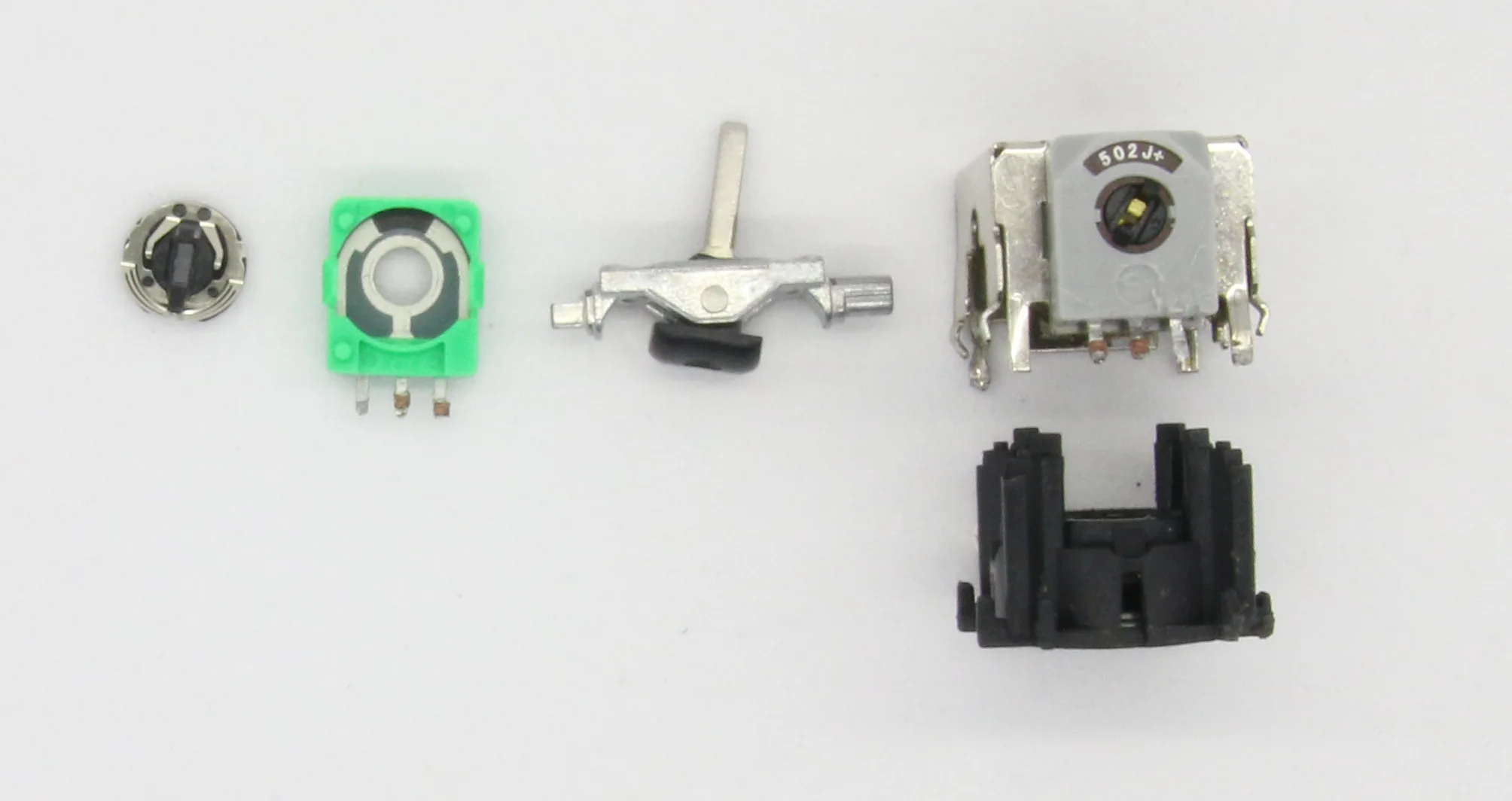 Figure 3-16: Disassembled quadcopter joystick.