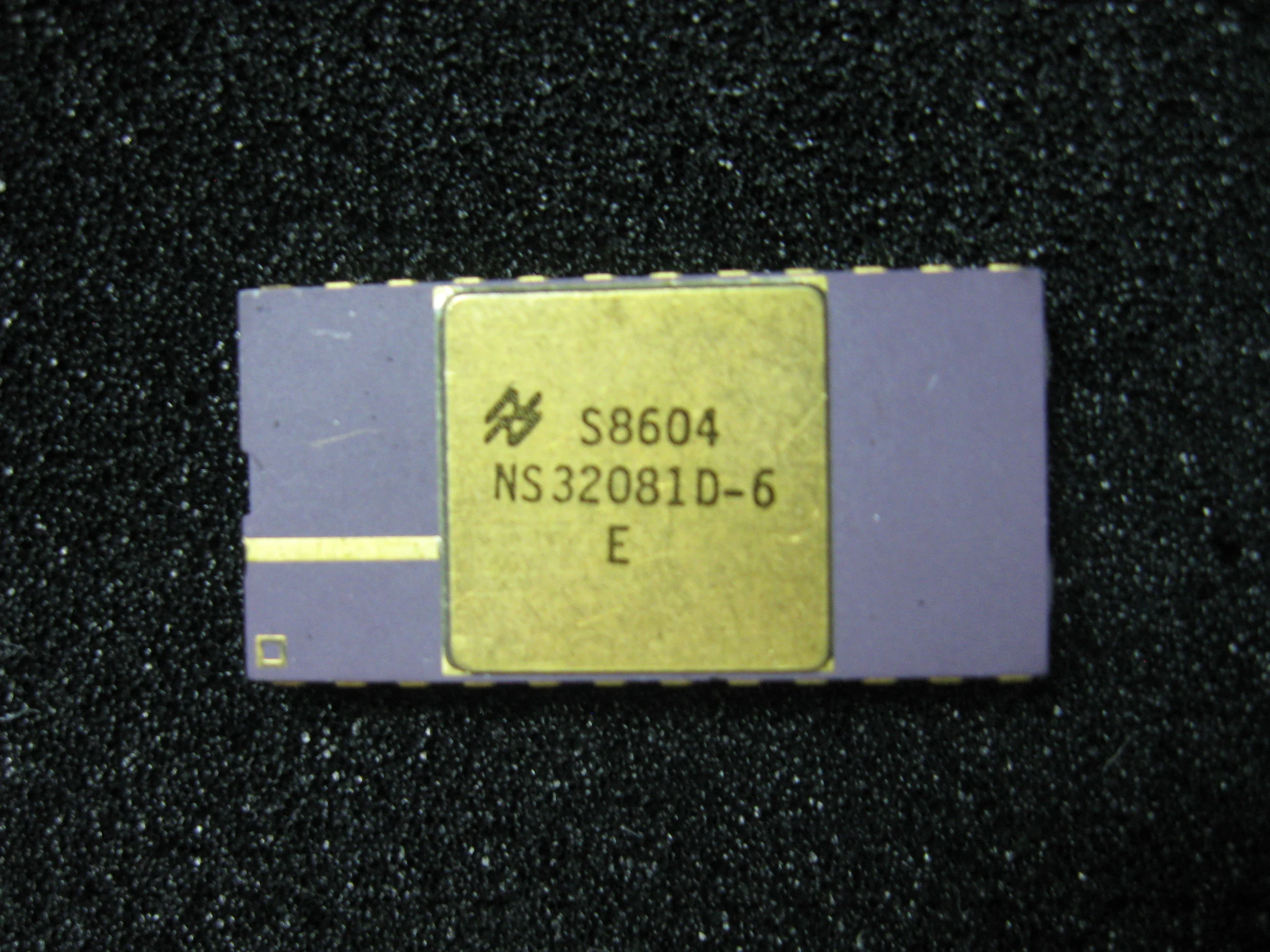 The floating point coprocessor chip for the National Semiconductor NS32032 processor circa 1986.