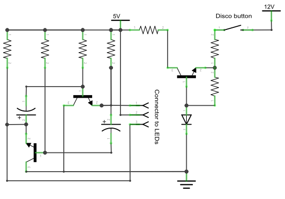 Figure 4-2: Schematic of karaoke disco light flasher