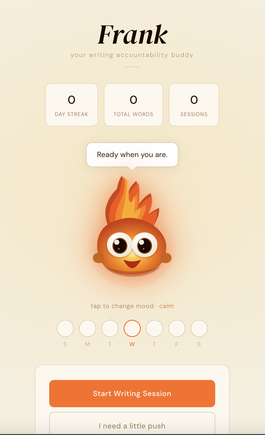 Frank AI writing accountability buddy by Koseli Cummings