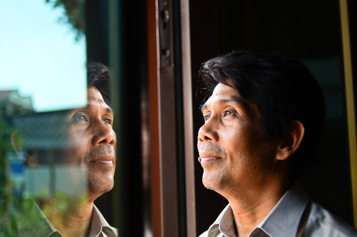  Him Sophy at his studio in Phnom Penh. 