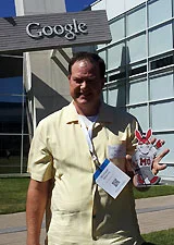 Your's truly at the GooglePlex for a Think Shopper event in 2012. Yes, I've seen the yellow, green, blue, and red bikes all over campus. There must be hundreds of them.
