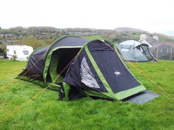 Tent, pitched. Badly....
