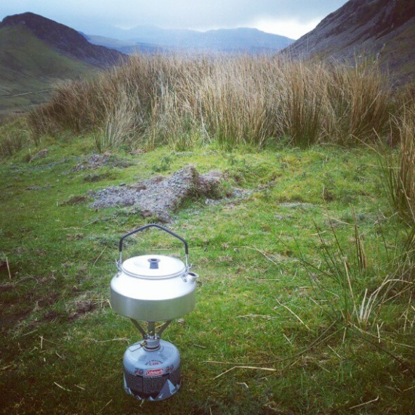 Making a brew.