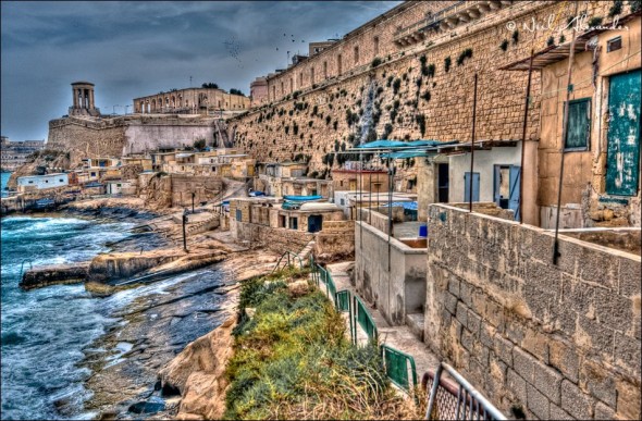 B elow Mediterranean Street on the outskirts of Valletta Harbour (Click for larger)