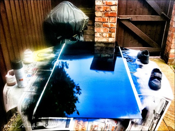 S praying clear perspex black