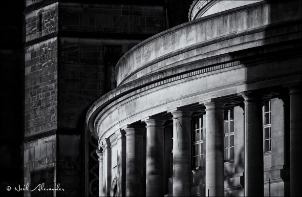 Manchester Central Library at sunset (Click to view larger)