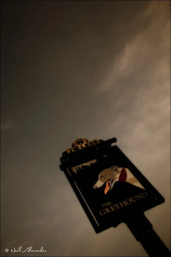 T he Greyhound, Ashley, Cheshire on a misty Autumn morning (Click for larger)