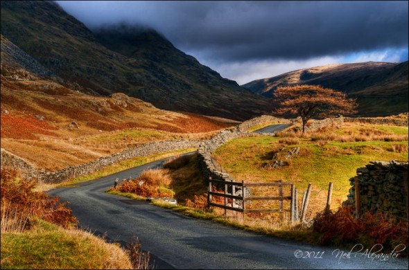 View up The Struggle in the Lake District on an Autumn morning (Click to view larger)