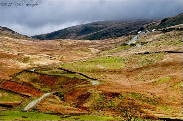 V iew up The Struggle towards the Kirkstone Pass Inn, Lake District