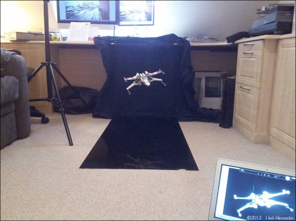 Star Wars X-Wing starfighter - set up
