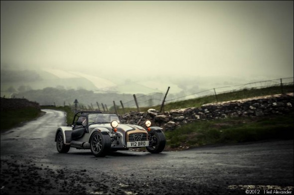Caterham Super 7, in the rain