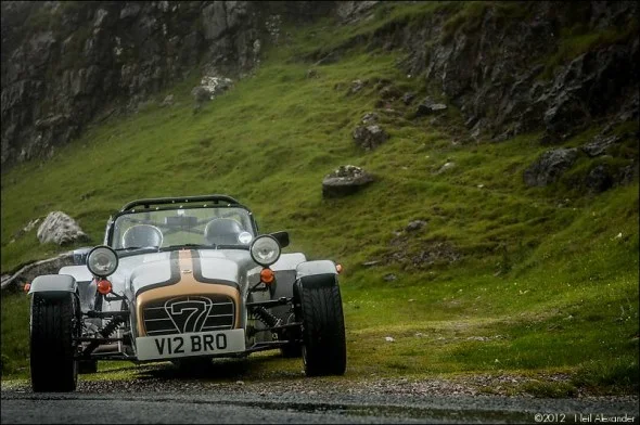 Caterham Super 7, in the rain