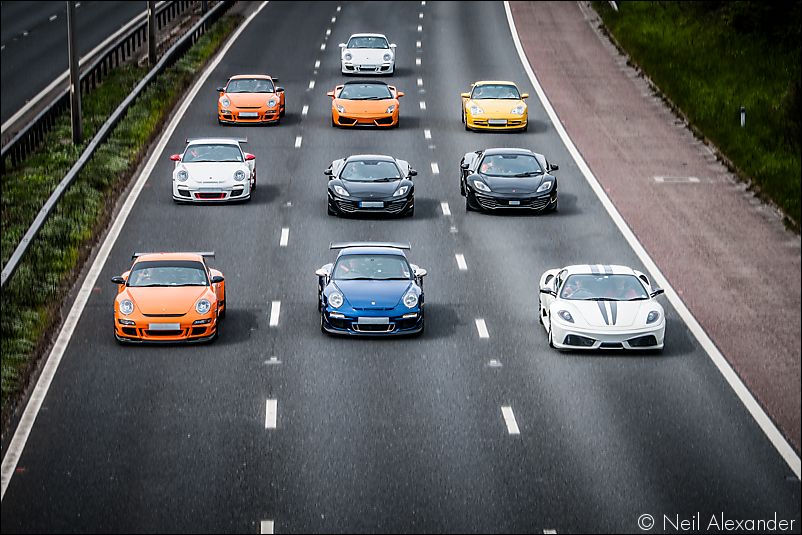 10 supercars in formation on the M6 Neil_Alexander 11.jpg