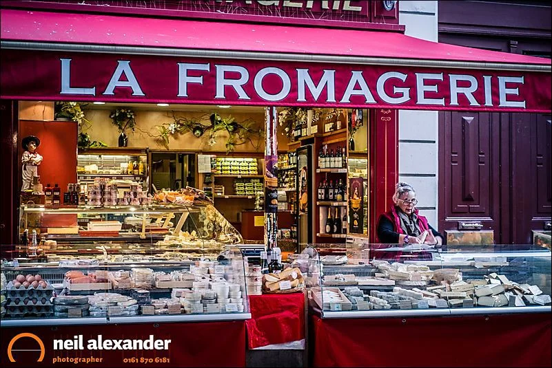 La Fromagerie, Rue Bayen, Paris. I stumbled across a street market whilst looking for breakfast one morning. Had I not been geotagging at the time, I'd have had no idea where I had taken this image once I got back home.