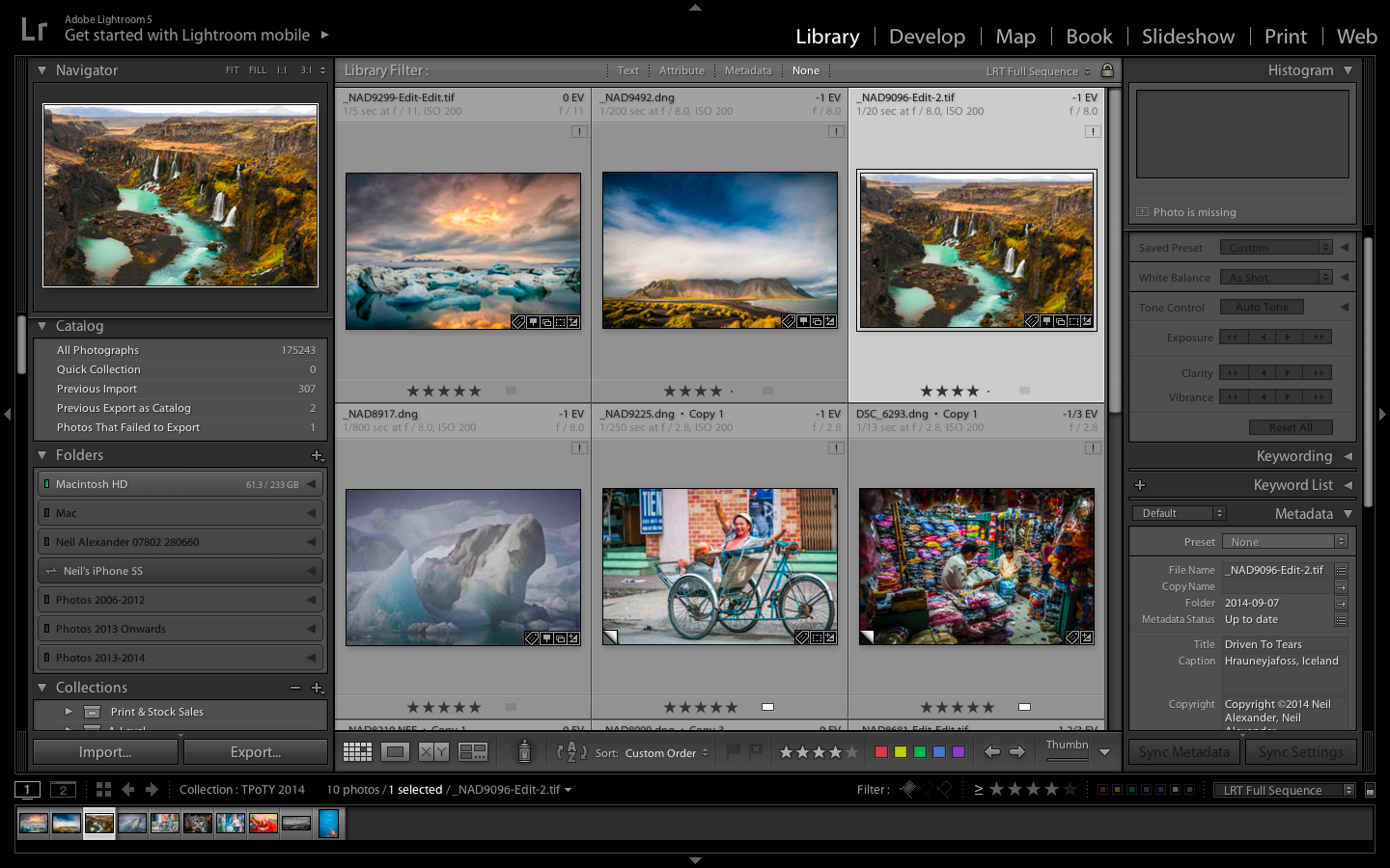 Adobe Lightroom screen shot