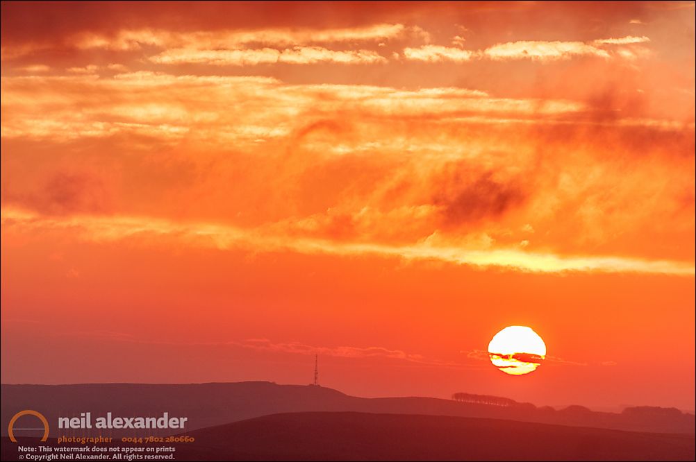 Sunrise over Brampton East Moor