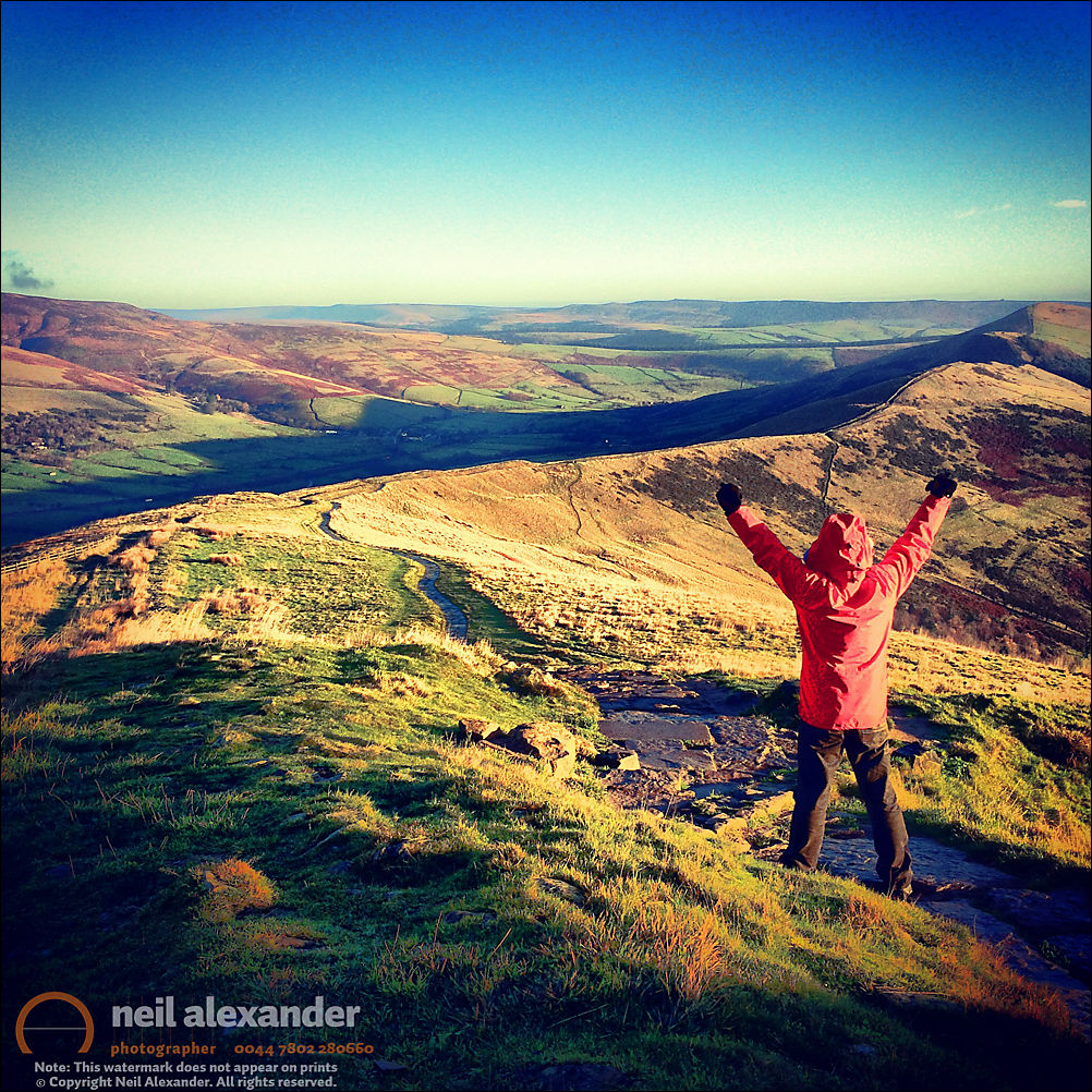 Mam Tor, meaning “mother hill” is according to Wikipedia, a "breast shaped hill in the northern half of the Peak District in Derbyshire offering one of the best views of the region" and on a good day, you can see as far as Edale Valley, Kinder Scout and the Derwent Moors. 
