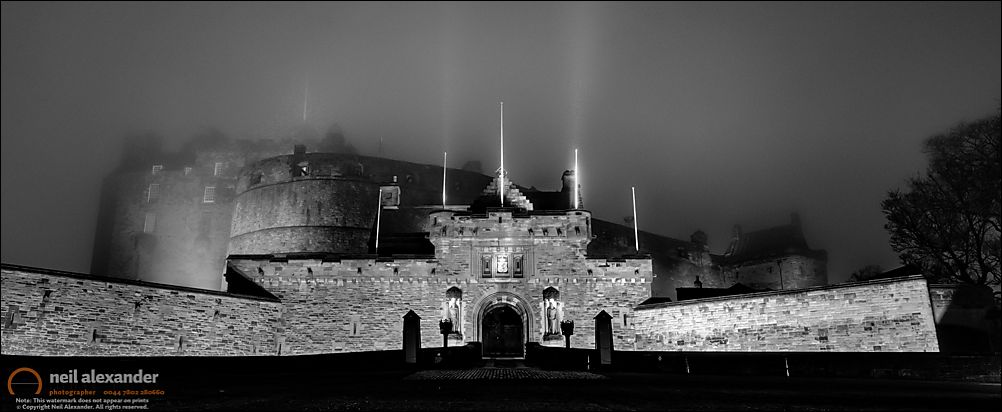Edinburgh Castle in the mist