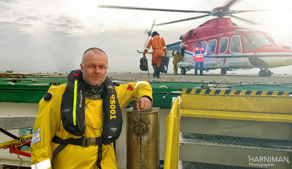 harniman north sea shoot helicopter onboard ship