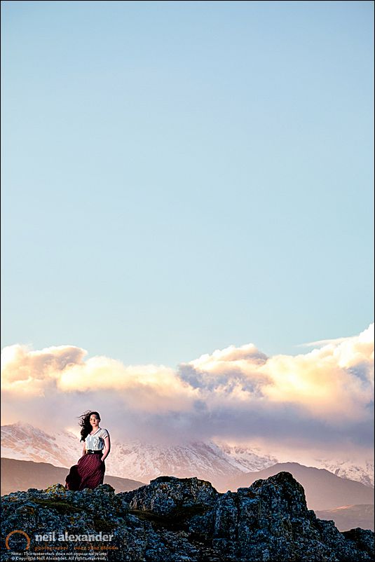 The lovely Liv at Ord, Skye with the Cuillins in the background. Click to view large.