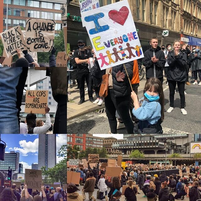 Too many not wearing masks for my liking. We didn't hang around too long #blm #blacklivesmatter #alllivesmatter #manchester