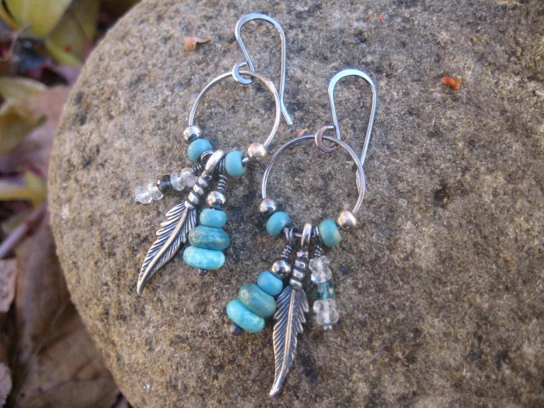 Turquoise & feathers