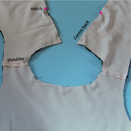 Pin neckline