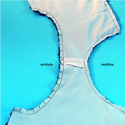 Sew armholes