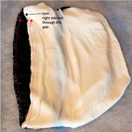 Stitch centre back seam
