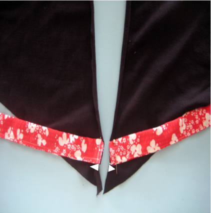 Stitch straps to Fronts
