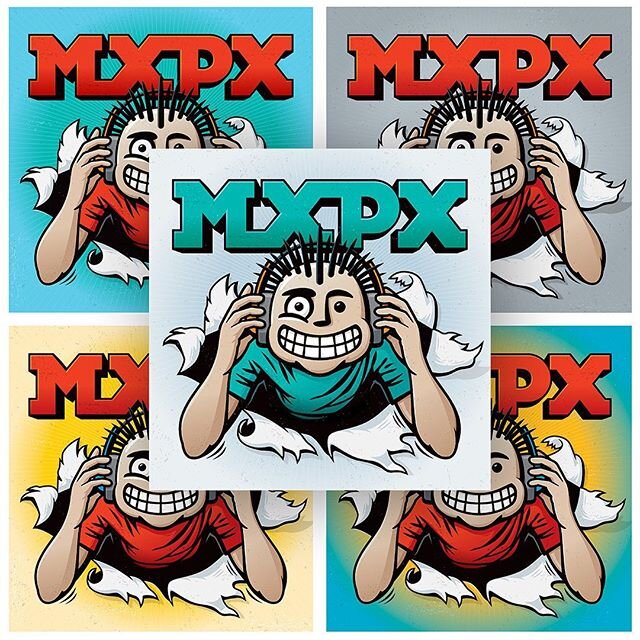 New! Deluxe edition of the MxPx album available for streaming everywhere. Here are all the color variants we did in one image, the 4 vinyl releases and the newest digital one.
@mxpxpx @mikeherreratd @tomwisniewski @yurizaneruley @chrisadkins253 #pxpx