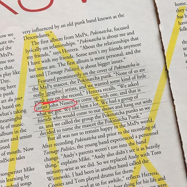 Throwback to a time in 1995 that my name was in CCM (Contemporary Christian) magazine. Life is weird sometimes. #throwbackthursday #mxpx #pokinatchapunk #pxpx @ccmmag