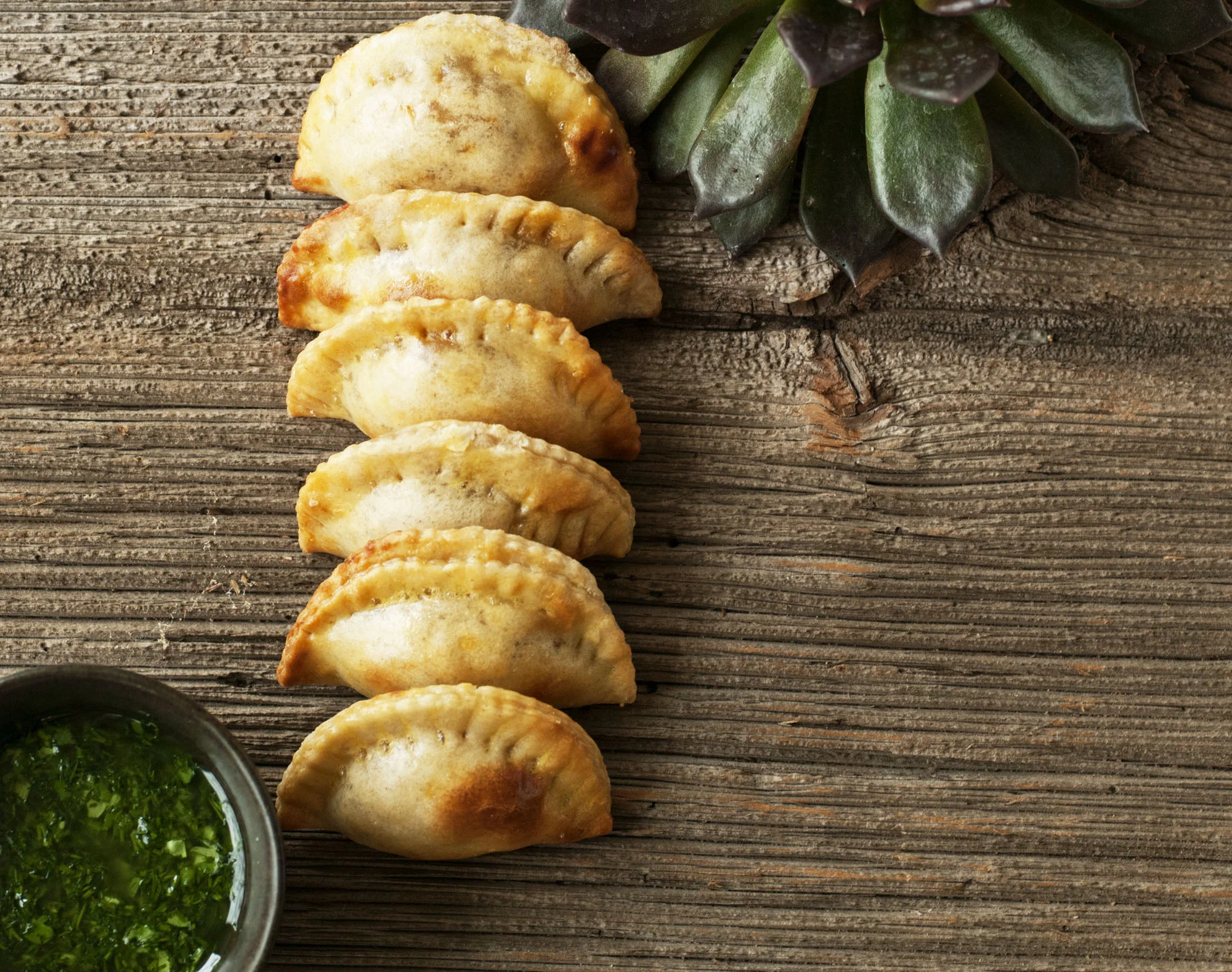 Empanadas. Chimichurri Salsa
