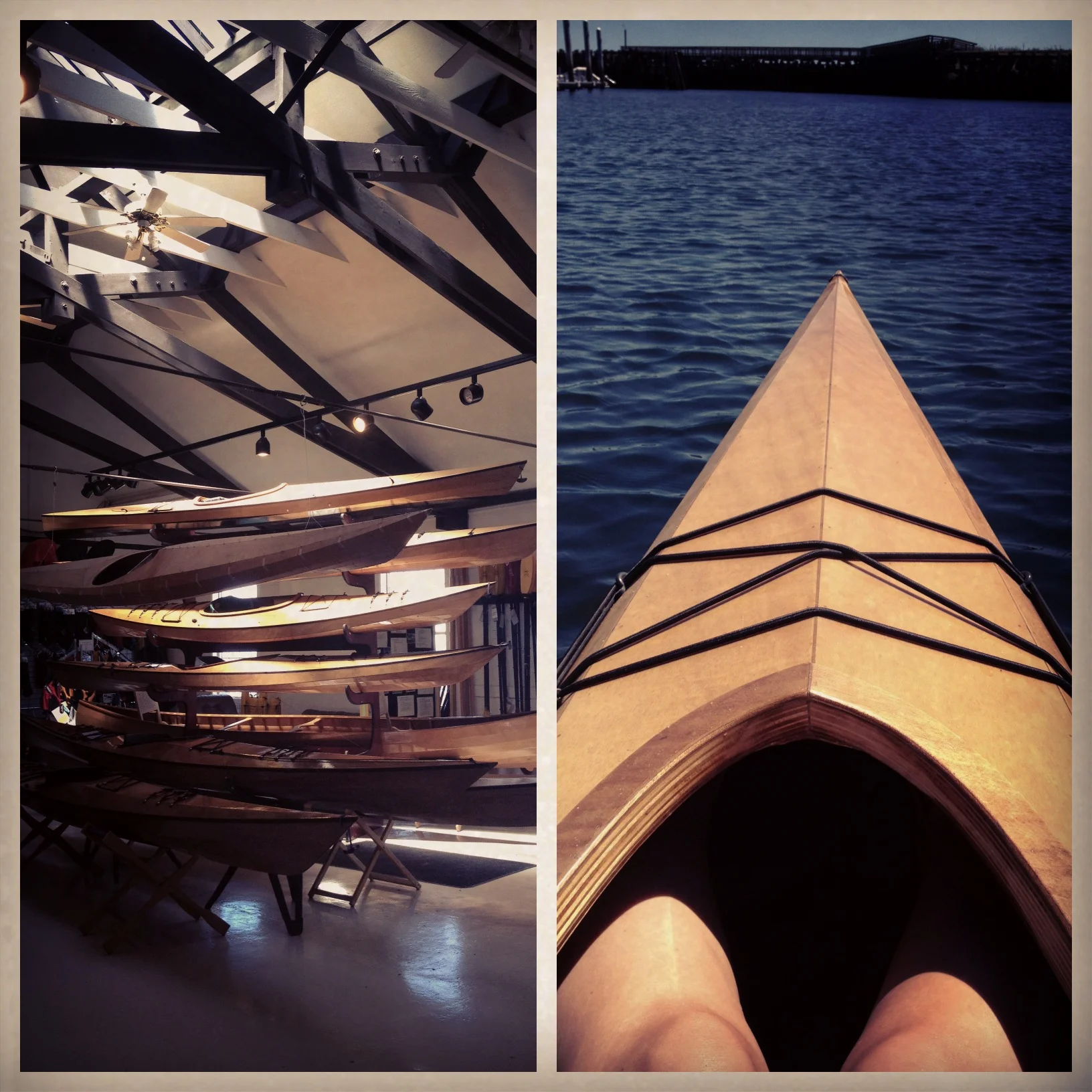 Pygmy kayak test run - Dave's building one this winter!