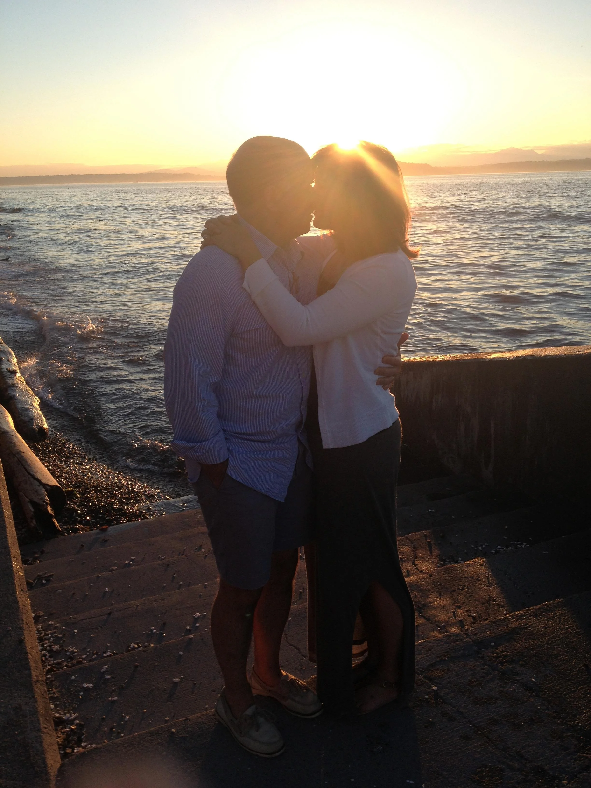 Last night here - walking on the beach at Alki.