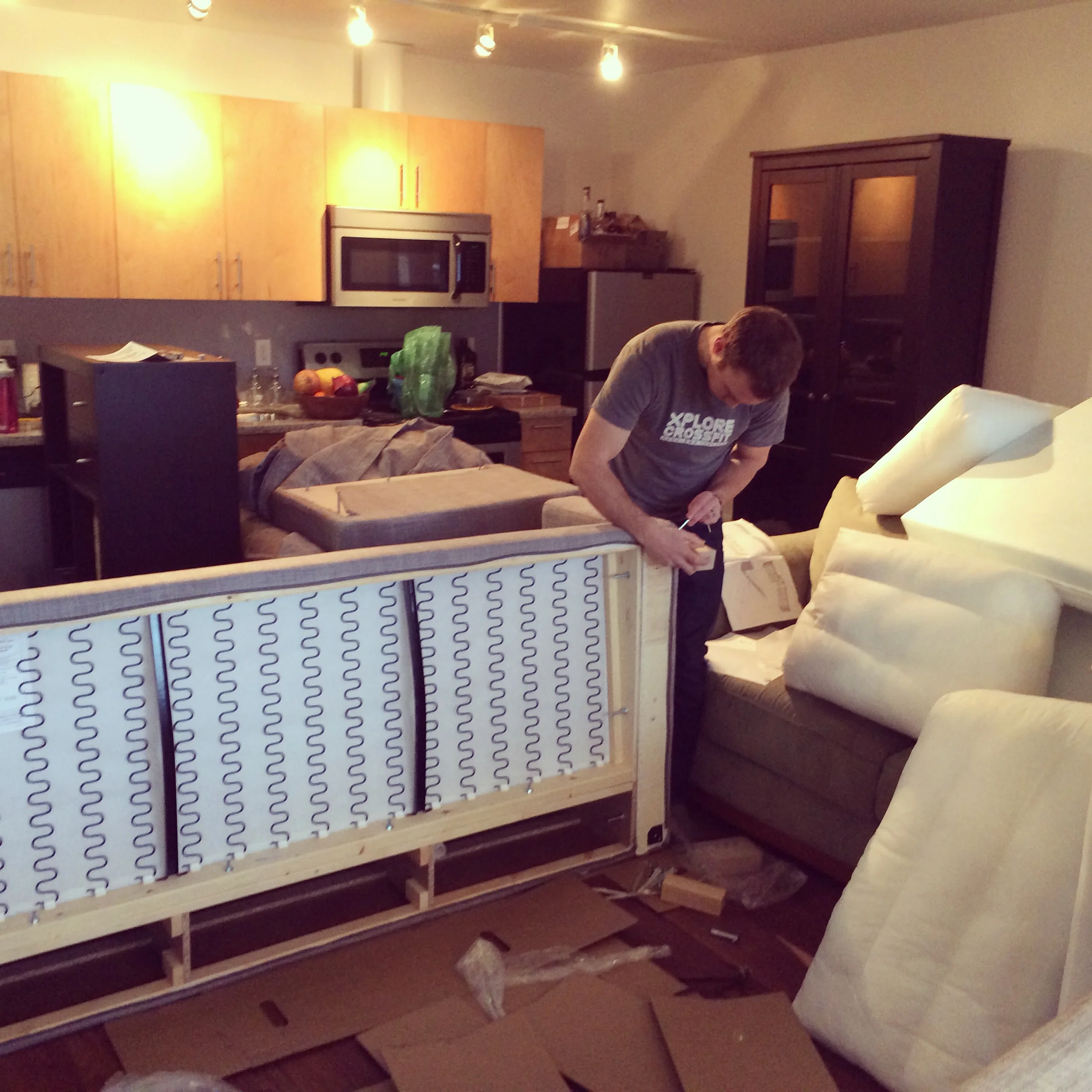 Requiste Ikea assembly. Pretty proud of ourselves for this one. 