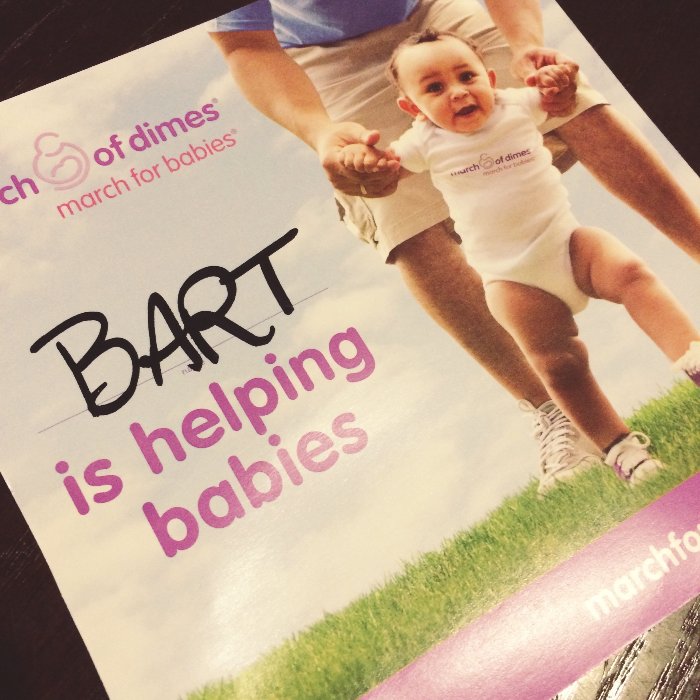 My dad, who was exactly right in his gender guesses for all 4 of his own kids, was convinced this baby was a boy, so he started calling him Bart. 