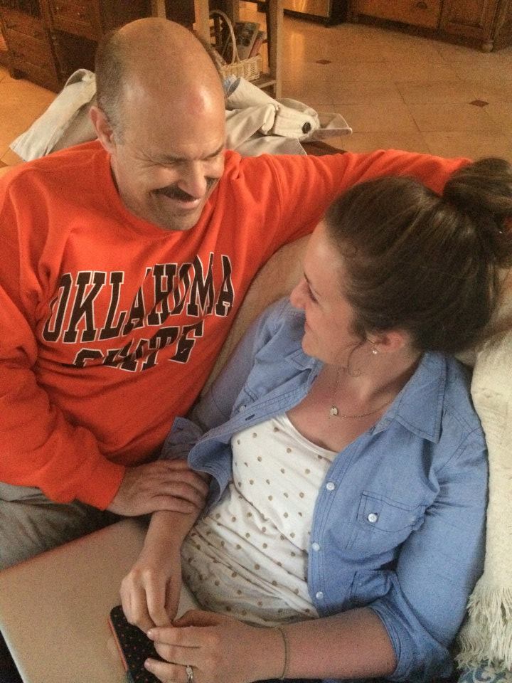 The day I told my dad (which was the same day I found out). So sweet. :)