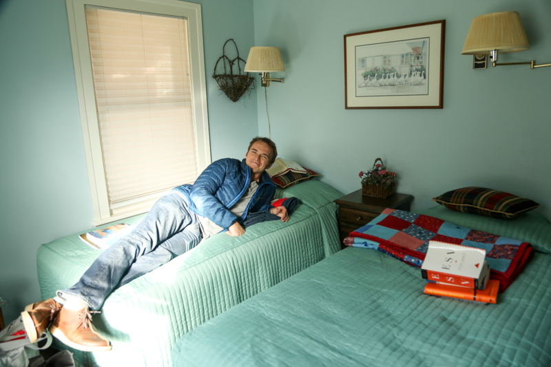 Dave and I have a funny way of finding the most unromantic bedding situations on our trips together. Ricky and Lucy style this time — winning.