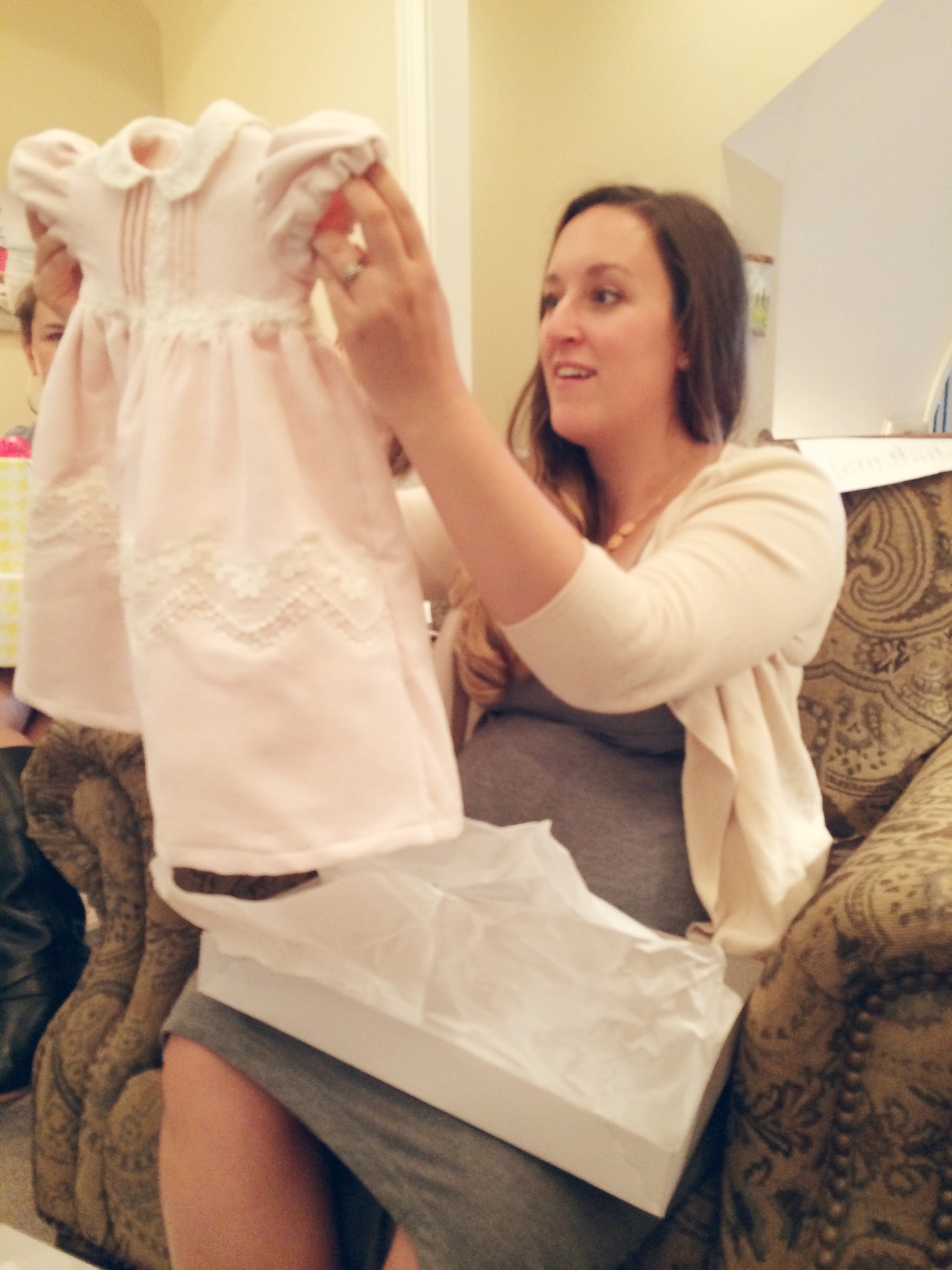 My awed face over my mom's beautiful creation (see photo below)