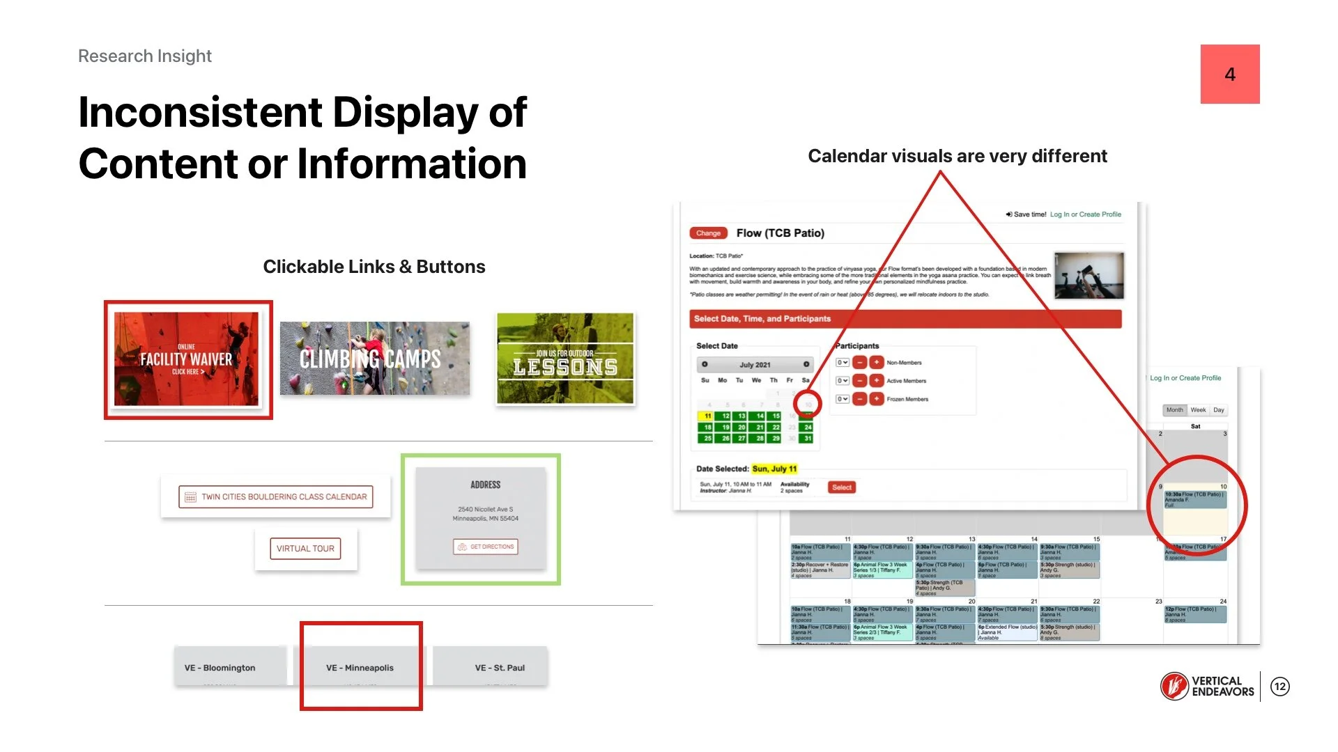 Visualization of the button inconsistency