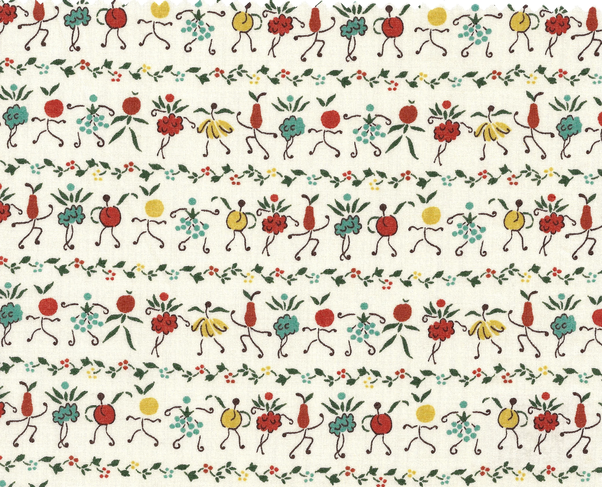Digitally remastered 1930's Liberty print. Jolly sweet and eccentric.