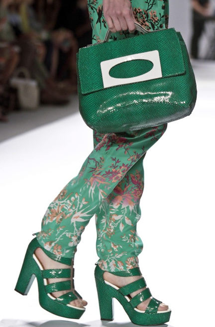 Nanette Lepore does multi tones of emerald and jade