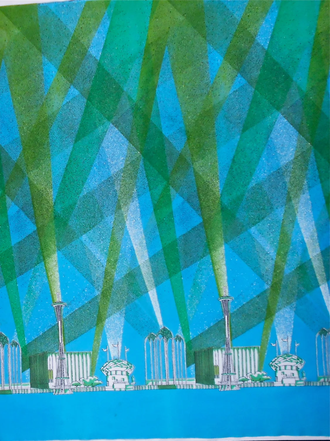 Retro World Fair Seattle 1962 Fabric 