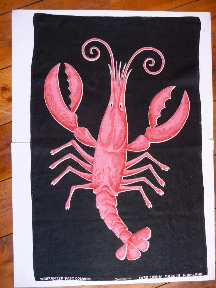 Lobster tea towel
