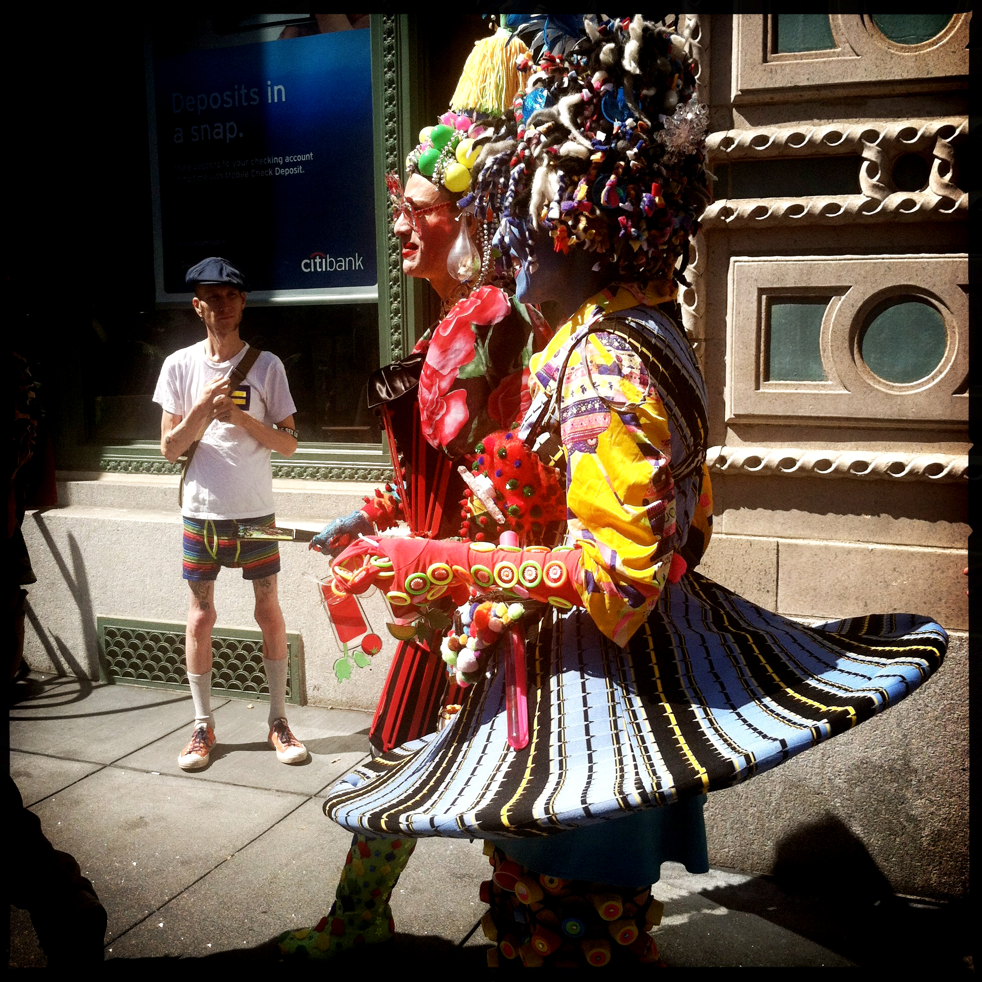 Sidewalk Strangers - iPhone photo from the parade route