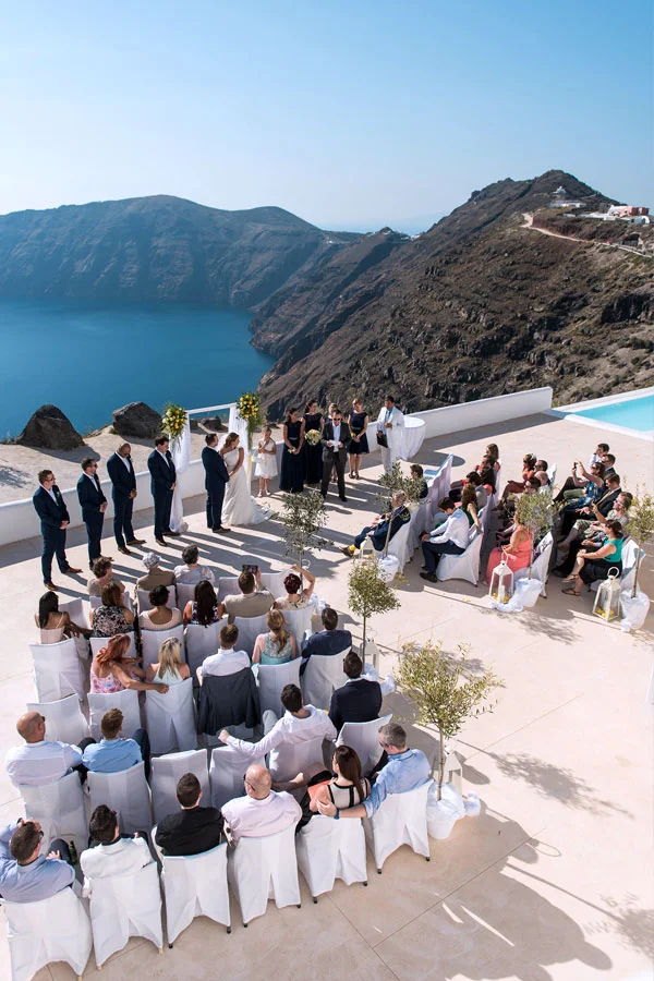 ENGLISH WEDDING AT ROCABELLA IN SANTORINI